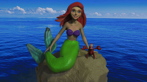 Ariel The Little Mermaid 3d Print