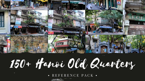 150+ Hanoi, Vietnam Old Quarter - Reference Pack