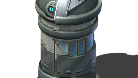Sci Fi Building-Trash Can