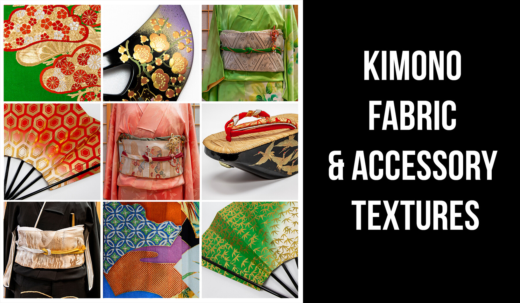 ArtStation - KIMONO FABRIC & ACCESSORY TEXTURES | Resources