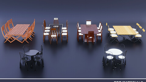 5 Dining Tables Pack + An Extra 4 Seat Table