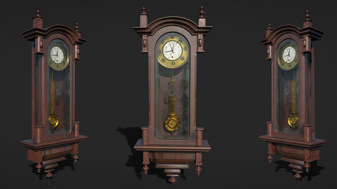 Old Clock, 3D Grandfather Clock