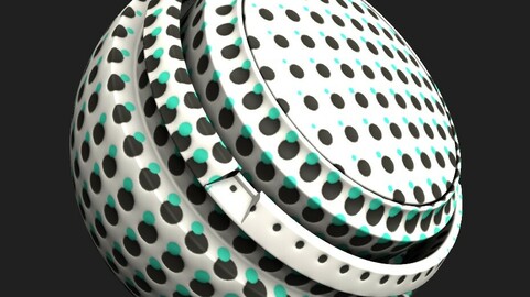 Turquoise and black dots