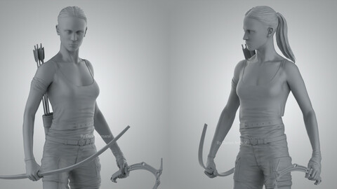 Alicia Vikander Tomb Raider 3D Printable Model