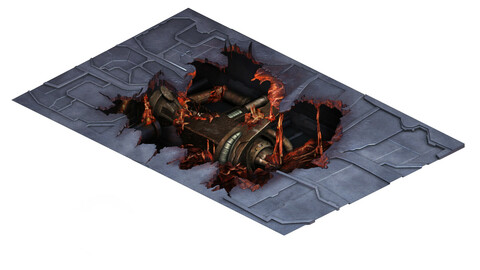 Laser-damaged pavement 01