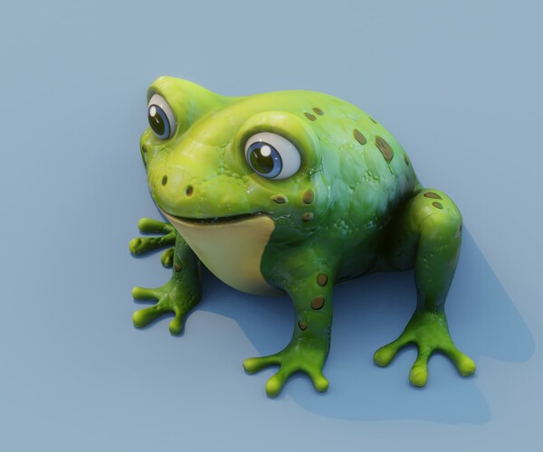 ArtStation - Cartoon Frog Animated 3D Model | Game Assets