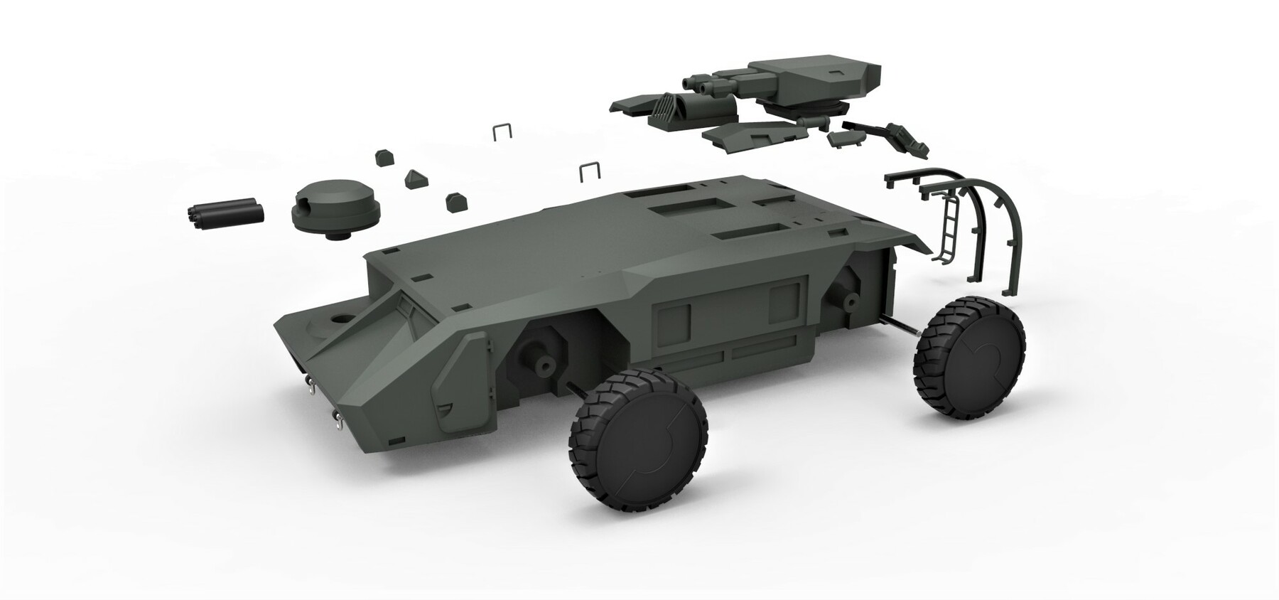 Diecast 3D printable model Armored personnel carrier M577 from the movie  Aliens Scale 1:32