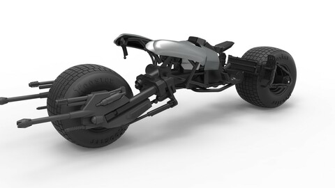 Diecast 3D printable model Batpod from the movie The Dark Knight Scale 1:12