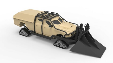 Diecast 3D printable model Dodge Ice Ram from the Fast 8 Scale 1:24