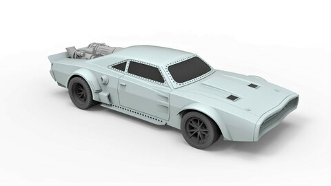 Diecast 3D printable model Ice Charger from the movie Fast 8 Scale 1:24