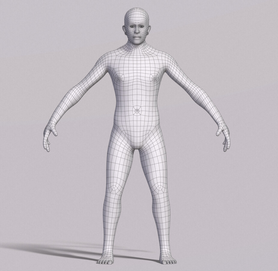 ArtStation - Lowpoly Human Base Mesh | Game Assets