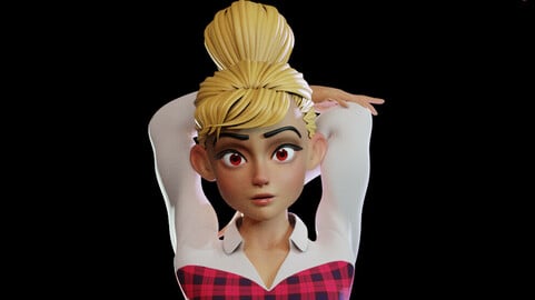 Rigged - Stylized Character Girl - Rinna Style 2