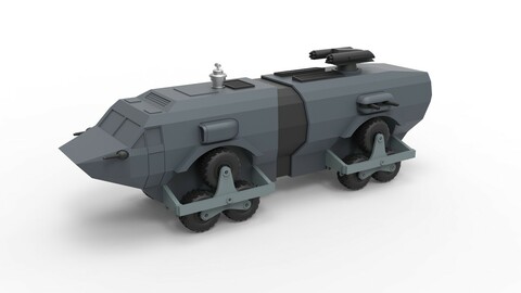 Diecast 3D printable model Landmaster from Damnation Alley Scale 1:38
