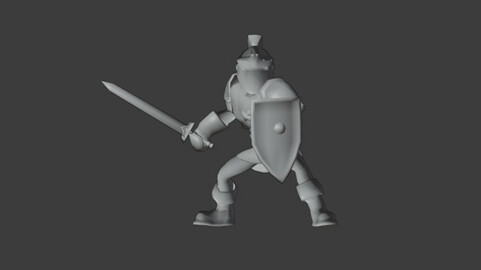 Low Poly Hero with Rig and Animation for Tactics Game