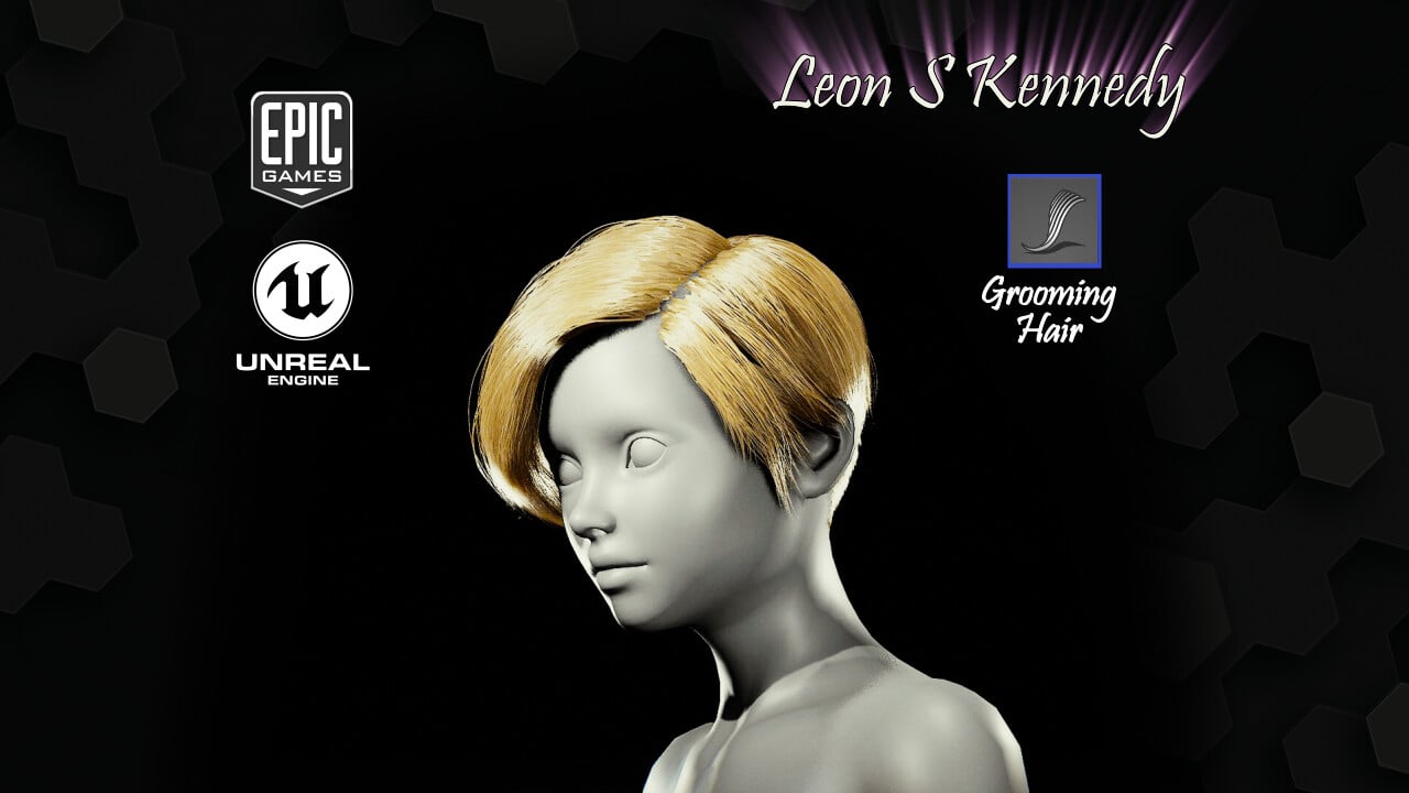 ArtStation - Leon Scott Kennedy Grooming Real-Time Hairstyle Unreal Engine  4 | Game Assets