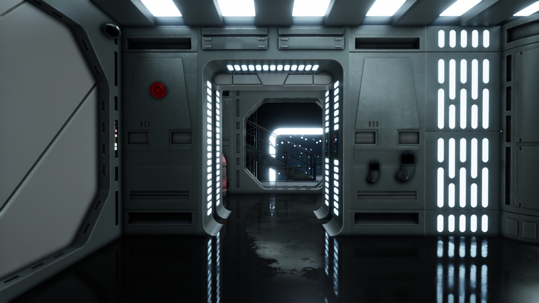 ArtStation - Starwars Death Star Hanger and Corridors Fan Art scenes ...