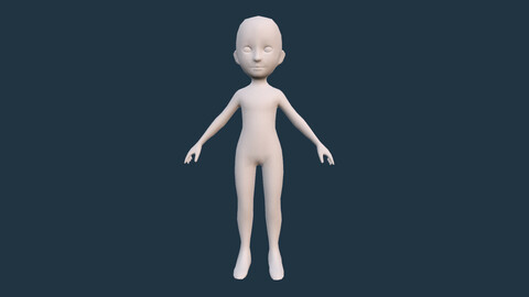 Girl Basemesh - Rigged