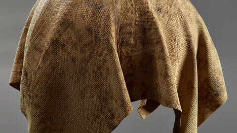 PBR - OLD STAINED FABRIC, DIRTY  - 4K MATERIAL