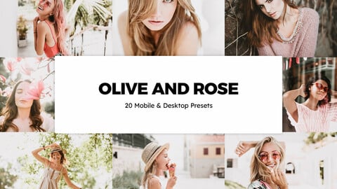 20 Olive and Rose LUTs and Lightroom Presets