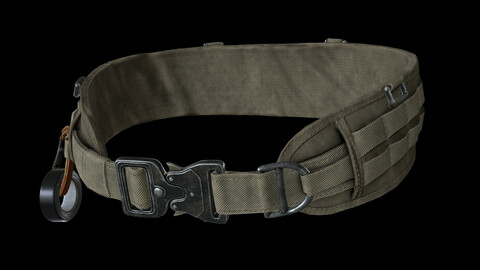 ArtStation - Military Tactical Belt / Full Tutorial+3D Model