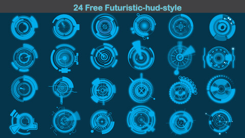 24 Free Futuristic-hud-style