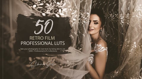 50 Retro Film LUTs and Presets Pack