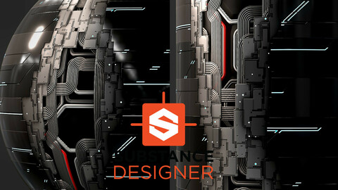 Futuristic Sci-Fi Wall Panels - Substance Designer