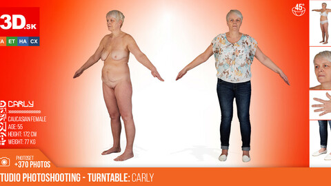 Turntable photoshooting reference of  Carly