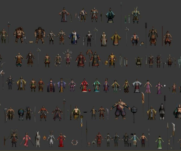 ArtStation - Game Character - 80+ Chinese Ancient Character Model ...