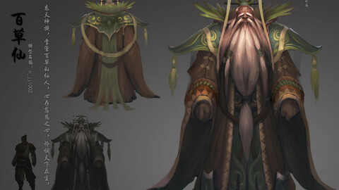 Low poly 3D characters-Herbs immortal