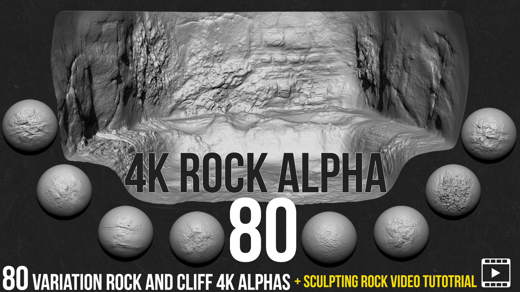 Blender sculpting large breasts Artstation 80 Rock And Cliff Alphas Sculpting Rock Video Tutorial Brushes