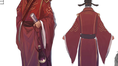 Low poly 3D characters-Bachelor of Imperial Academy