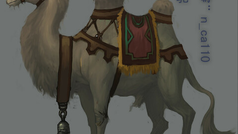 Low poly 3D characters-Camel 02