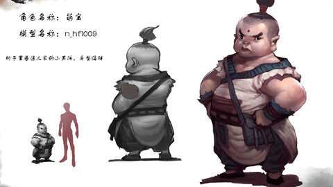 Low poly 3D characters-Miu Bao