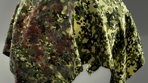 PBR - CAMOUFLAGE WAR FABRIC PACK 03 - 4K MATERIALS