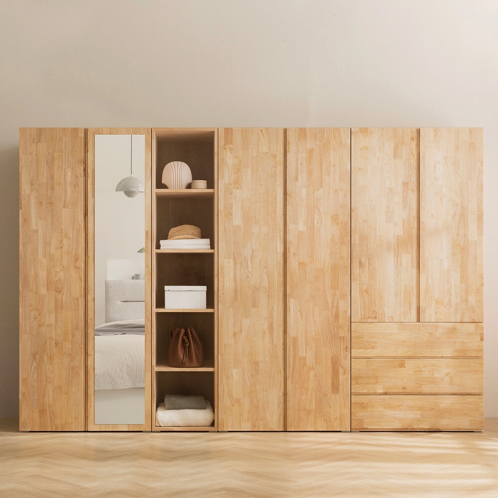 ArtStation Durable rubberwood 400 solid wood wardrobe Resources