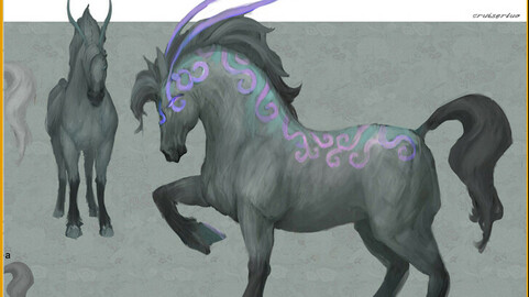 Low poly 3D characters- Tiangong Military horse 08