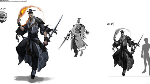 Low poly 3D characters - Xuanfa Taoist