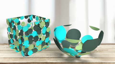 Retro smart material. Acrylic dots