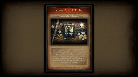 Fantasy Card Template (with illustration)