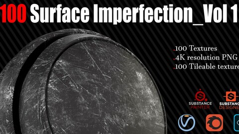 100 Surface Imperfection - 4k Tileable Textures_Vol 1