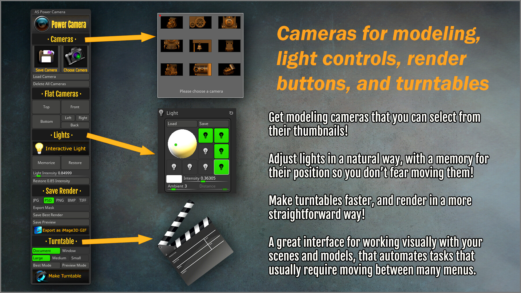 how to set a camera in zbrush