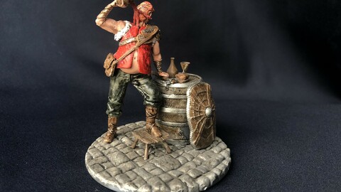 Drunkard - drunk celtic warrior miniature