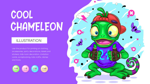 Chameleon Cartoon Character