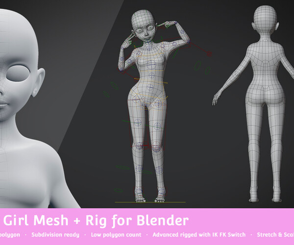 ArtStation - Customize Male Base Mesh-Anime Style