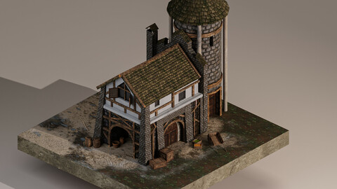 Medieval Warehouse 3D Model