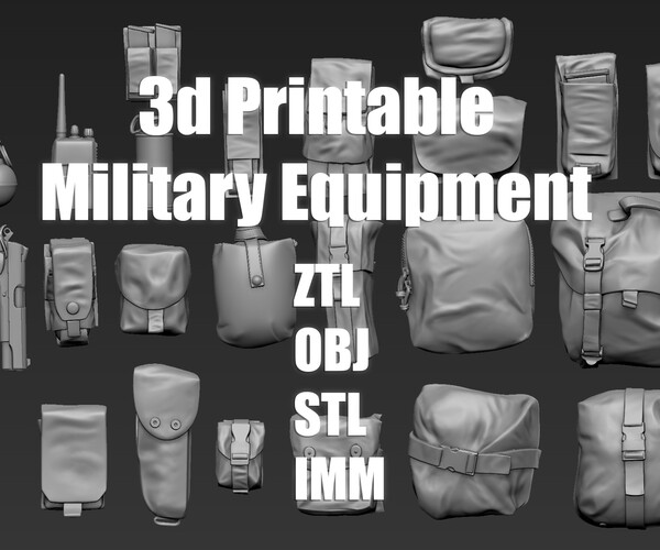 ArtStation - 3d Printable Military Equipment | Resources