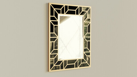 LITHAIRE Wall Mirror 80 x 100 cm Black with Copper