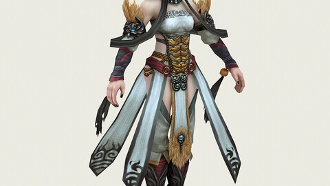 Low poly 3D Women - Raksha Women