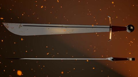 Medieval Falchion sword